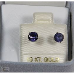 10KT GOLD IOLITE EARRINGS