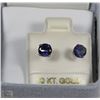 Image 1 : 10KT GOLD IOLITE EARRINGS