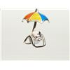 Image 1 : #6-STERLING SILVER ENAMEL 'UMBRELLA' PENDANT