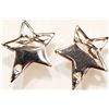 Image 1 : #42-STERLING SILVER DIAMOND STAR-SHAPED EARRINGS