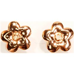 #34-ROSE-GOLD PLATED STERLING SILVER DIAMOND