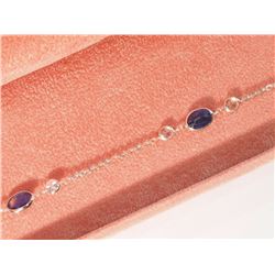 #41-10K GOLD SAPPHIRE(3.0CT) & WHITE SAPPHIRE(1.0C