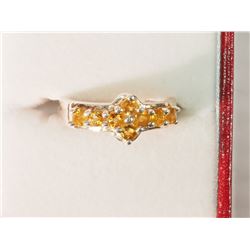 #21-STERLING SILVER CITRINE RING W/ COA
