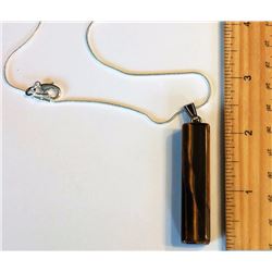 NATURAL TIGERS EYE PENDANT & CHAIN