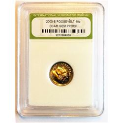 2005 S ROOSEVELT 10 CENT DCAM GEM PROOF COIN