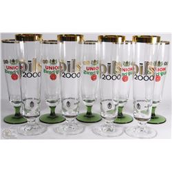 LOT OF BEER GLASSES FROM GERMANY RIMMED WITH