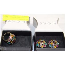 MATCHING SET OF AVON EARRINGS & RING