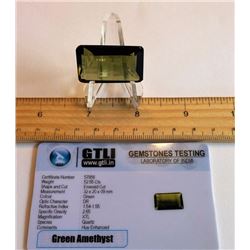 52.56 EMERALD CUT GREEN AMETHYST