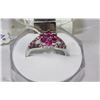 Image 1 : #10-NATURAL RED RUBY & CZ  .925 SOLID SILVER