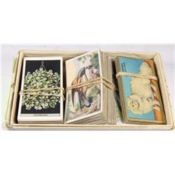 BOX OF OVER 100 TOBACCO CARDS ISSUED FROM 1920'S