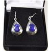 Image 1 : #1-NATURAL BLUE SAPPHIRE EARRINGS .925 SOLID
