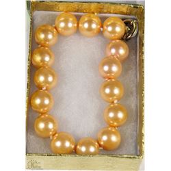 #33-12mm SEASHELL PEARL NECKLACE - PEACH