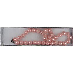 #22-12mm SEASHELL PEARL NECKLACE - PINK