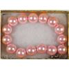 Image 1 : #23-12mm SEASHELL PEARL BRACELET - PINK