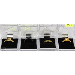 LOT OF 4 FASHION RINGS