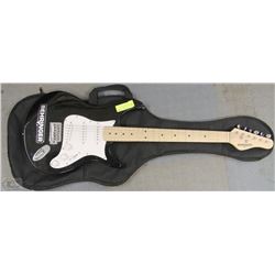 BLACK BEHRINGER ELECTRIC GUITAR WITH BAG CASE