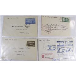 EDMONTON FIRST DAY OF ISSUE COVERS 1946,1946,1953,