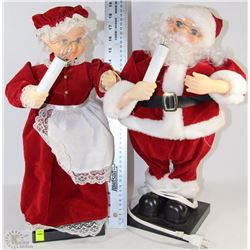 LIGHT UP ANIMATED MR. AND MRS. SANTA CLAUS