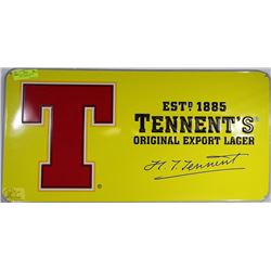 T TENNENTS ORIGINAL EXPORT LAGER METAL BEER SIGN