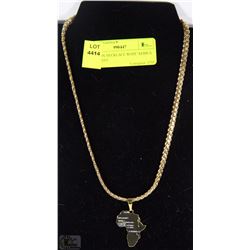 FASHION NECKLACE WITH "AFRICA "PENDANT