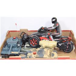 RC TANKS AND SPYDER REMOTE CONTROL