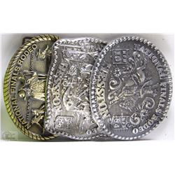 LOT OF 3 HESSTON NATIONAL FINALS RODEO BELT BUCKLE