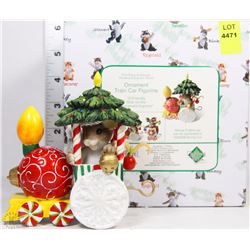 CHARMING TAILS "ORNAMENT TRAIN CAR FIGURINE"