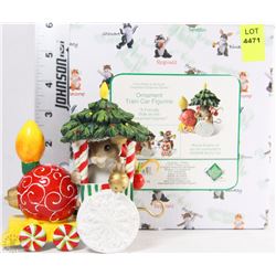 CHARMING TAILS "ORNAMENT TRAIN CAR FIGURINE"