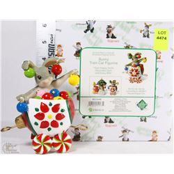 CHARMING TAILS "BUNNY TRAIN CAR FIGURINE"