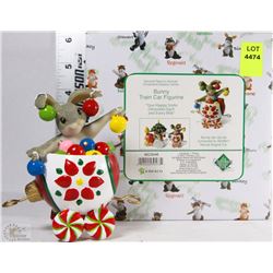 CHARMING TAILS "BUNNY TRAIN CAR FIGURINE"