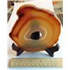 Image 1 : SLICED AGATED GEODE SPECIMEN  & DISPLAY STAND