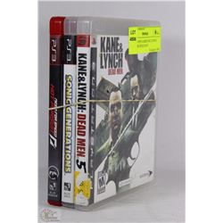 LOT OF 3-PS3 GAMES INCLUDING NEED FOR SPEED HOT