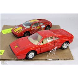 SET OF 2 VINTAGE DIECAST CARS; PORSCHE, FERRARI