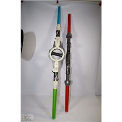 LOT OF 2 MUSICAL  LIGHT SABRES