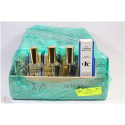 LOT OF 75 ASSORTED REPLICA PERFUME TRAVEL SIZE