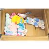 Image 1 : BOX WITH ASSORTED BABY ITEMS INCLUDING BLANKET,
