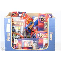 BOX WITH 30 NASCAR COLLECTIBLE DIE CAST CARS