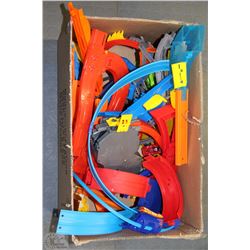 BOX OF HOT WHEELS RACE TRACKS