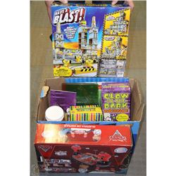 BOX WITH CARS INCL. SPY BATTLE,HAVE A BLAST,GLOW