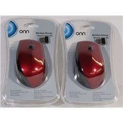 CASE OF 2 RED WIRELESS MICE