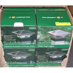 CASE OF 8 NEW SOLAR POST CAP LIGHTS
