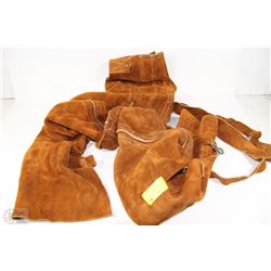 PAIR OF NEW BUCKSKIN HEAT SHIELD WELDING CHAPS