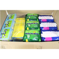 BOX OF LADIES SANITARY ITEMS