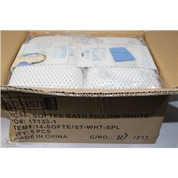 CASE OF 6 NEW BATH PILLOWS