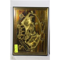 HAND CRAFTED BRASS ETCHING WITH UNIQUE OXIDATION