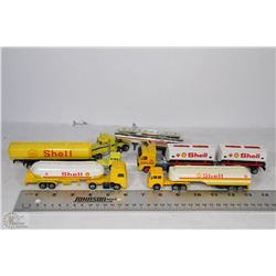 FLAT OF VINTAGE SHELL OIL TRUCK & TRAILERS