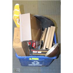 LOT OF HOUSEHOLD ITEMS, MILWAUKEE HEAT GUN, CLAMPS