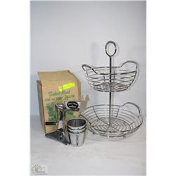 VINTAGE SALAD-MAID FOOD+VEGTABLE CUTTER, CHROME 2