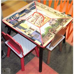 DISNEY KIDS TABLE AND 2 CHAIRS