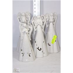 LOT OF 4 PORCELAIN/CERAMIC ANGELS 10"-12"